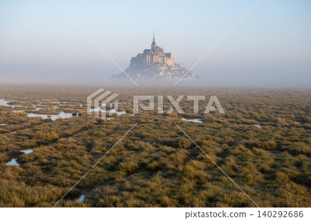 Mont Saint-Michel Abbey and Village, Normandy, France Mont Saint-Michel Abbey and Village, Normandy, France 140292686