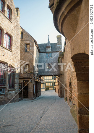 Exterior View of the Village of Mont Saint-Michel Exterior View of the Village of Mont Saint-Michel 140292721