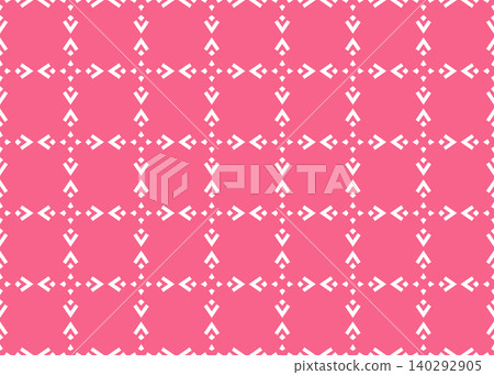 Abstract geometric pattern. A seamless vector background. White and pink ornament. Graphic modern pattern. Simple lattice graphic design Abstract geometric pattern. A seamless vector background. White and pink ornament. Graphic modern pattern. Simple lattice graphic design 140292905