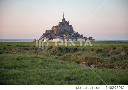 Mont Saint-Michel Abbey and Village, Normandy, France Mont Saint-Michel Abbey and Village, Normandy, France 140292981