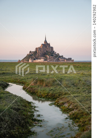 Mont Saint-Michel Abbey and Village, Normandy, France Mont Saint-Michel Abbey and Village, Normandy, France 140292982