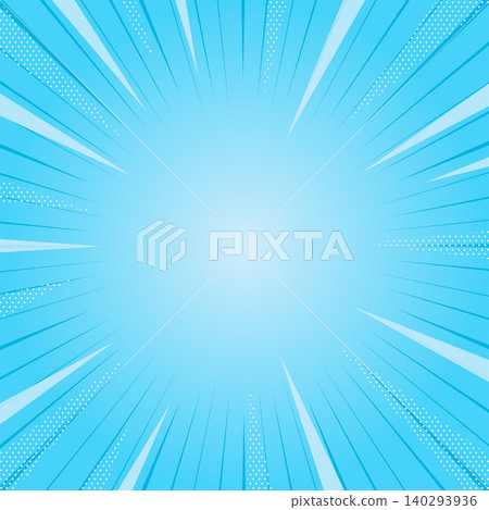 A refreshing and bright summer background featuring sky-blue rays spreading outwards. A refreshing and bright summer background featuring sky-blue rays spreading outwards. 140293936
