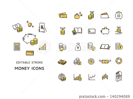 Money-related icon set Money-related icon set 140294089