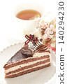 Chocolate shortcake Christmas cake and lemon tea 140294230