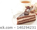 Chocolate shortcake Christmas cake and lemon tea 140294231