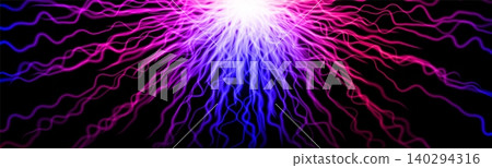 Neural network visualization with glowing neurons 140294316