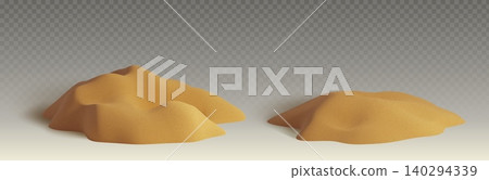 3D sand piles with realistic wavy texture 3D sand piles with realistic wavy texture 140294339