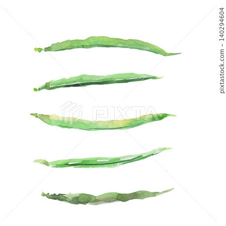 Watercolor illustration of green beans Watercolor illustration of green beans 140294604