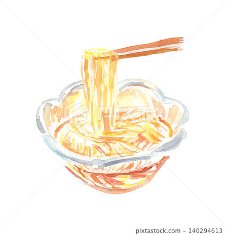一幅水彩插圖,描繪了人們用筷子夾起豆腐麵(瓊脂麵)。 一幅水彩插圖,描繪了人們用筷子夾起豆腐麵(瓊脂麵)。 140294613