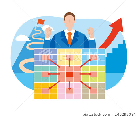 Mandala Charts and Businessmen Mandala Charts and Businessmen 140295084