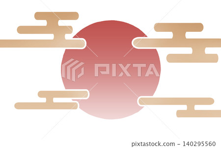 New Year's image, copy space, circle, mist, red. New Year's image, copy space, circle, mist, red. 140295560
