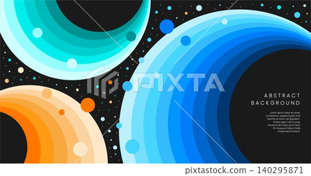 Creative colorful line layer circle space background Creative colorful line layer circle space background 140295871