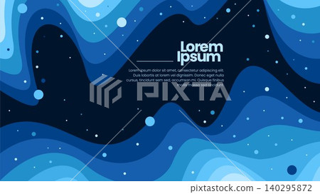 Creative colorful blue abstract wave banner background Creative colorful blue abstract wave banner background 140295872
