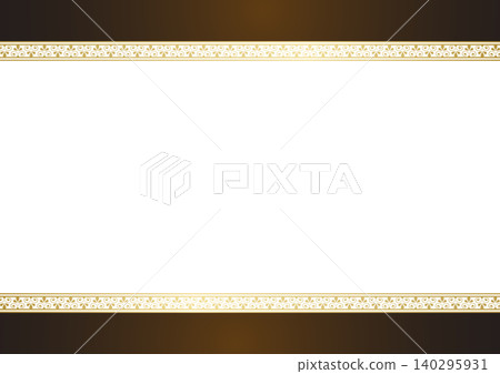 A luxurious frame background with brown and gold arabesque ornaments. A luxurious frame background with brown and gold arabesque ornaments. 140295931