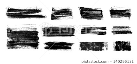 Bold paint strokes with brush texture, roller line 140296151