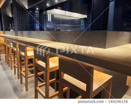 The counter of a high-end Japanese restaurant/sushi bar The counter of a high-end Japanese restaurant/sushi bar 140296156