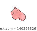 A hippopotamus facing sideways (1) 140296326