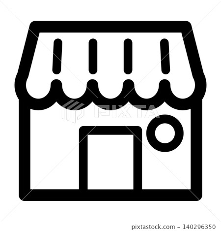 簡潔可愛的店家圖示(單色) 簡潔可愛的店家圖示(單色) 140296350