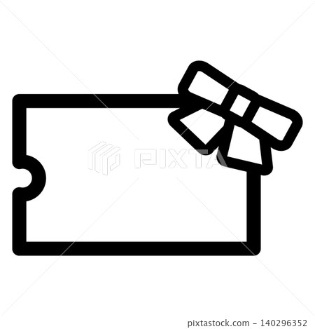 Simple and cute coupon icon (monochrome) Simple and cute coupon icon (monochrome) 140296352