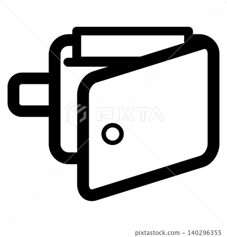 A simple and cute wallet icon (monochrome) A simple and cute wallet icon (monochrome) 140296355