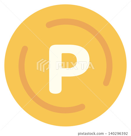 Simple and cute point coin icon (flat design) Simple and cute point coin icon (flat design) 140296392