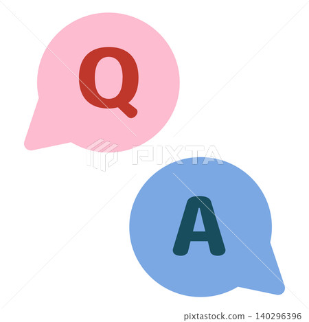 Simple and cute Q&A icons (flat design) Simple and cute Q&A icons (flat design) 140296396