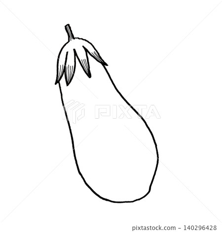 A simple line drawing of an eggplant. A simple line drawing of an eggplant. 140296428