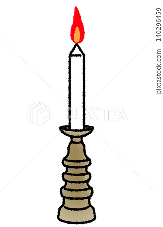 Illustration of a candle holder for a Buddhist altar Illustration of a candle holder for a Buddhist altar 140296459