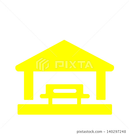 簡單易用的火車站圖示（黃色），可用於車站指南和交通地圖。 140297248