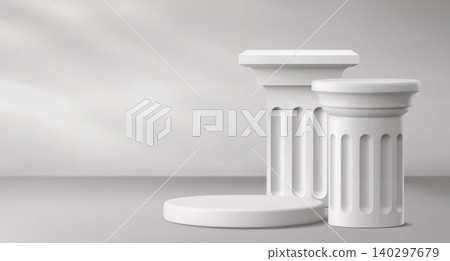 White marble stone roman podium, greek column base White marble stone roman podium, greek column base 140297679