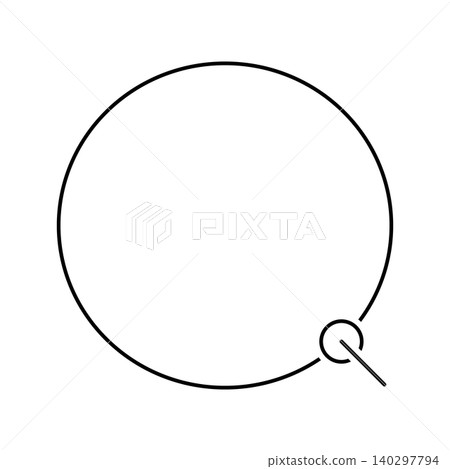 Simple circular speech bubble illustration (white background) Simple circular speech bubble illustration (white background) 140297794