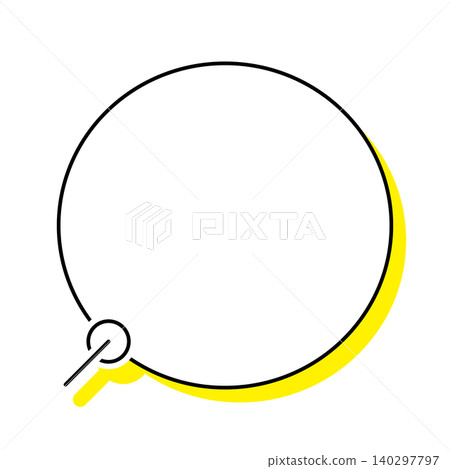 Simple circular speech bubble illustration (white background) Simple circular speech bubble illustration (white background) 140297797