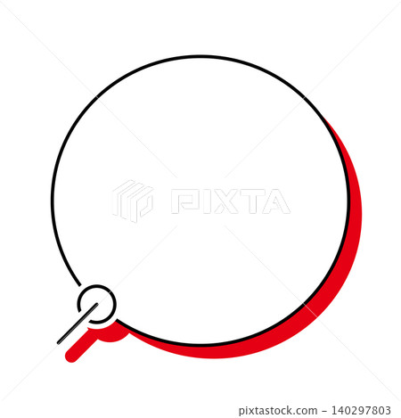 Simple circular speech bubble illustration (white background) Simple circular speech bubble illustration (white background) 140297803