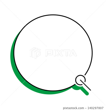 Simple circular speech bubble illustration (white background) 140297807