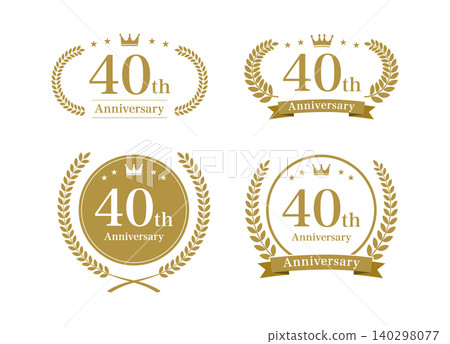 金色40週年紀念徽章套裝 - 高級標誌系列 金色40週年紀念徽章套裝 - 高級標誌系列 140298077