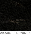 An isolated mesh pattern with bright glitter on a black background 140298232