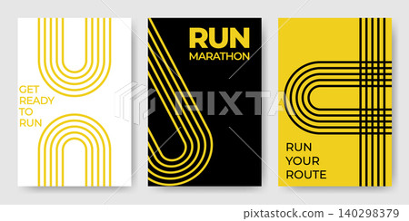 Sport poster template with run track lanes Sport poster template with run track lanes 140298379