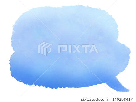 A three-dimensional, cloud-shaped speech bubble in light blue watercolor. A three-dimensional, cloud-shaped speech bubble in light blue watercolor. 140298417