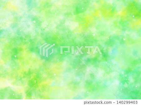 水彩風格,淺綠色,清新的綠植,柔和的背景紋理,點綴著星星閃光,插圖。 水彩風格,淺綠色,清新的綠植,柔和的背景紋理,點綴著星星閃光,插圖。 140299403