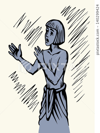 Vector drawing. Fear of the dark Vector drawing. Fear of the dark 140299424