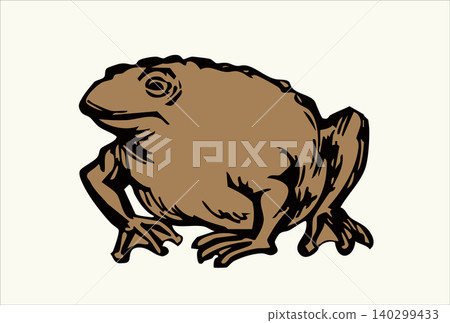 Vector drawing. Big fat frog Vector drawing. Big fat frog 140299433