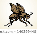 Vector drawing. Dogfly. One of the Plagues of Egypt. 140299448