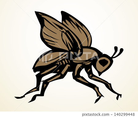 Vector drawing. Dogfly. One of the Plagues of Egypt. Vector drawing. Dogfly. One of the Plagues of Egypt. 140299448
