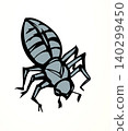 Vector drawing. Lice. One of the Plagues of Egypt. 140299450