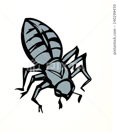 Vector drawing. Lice. One of the Plagues of Egypt. Vector drawing. Lice. One of the Plagues of Egypt. 140299450