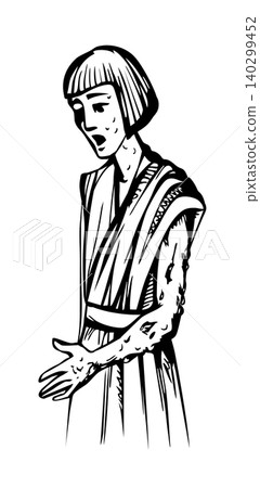 Vector drawing. Ulcers on the body 140299452