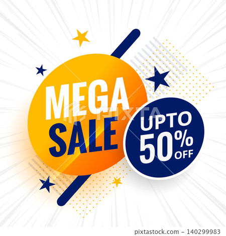 mega sale attractive sale banner with stars mega sale attractive sale banner with stars 140299983