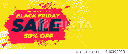 modern style black friday limited sale banner with halftone pattern modern style black friday limited sale banner with halftone pattern 140300023