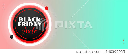 neon style black friday sale ad banner with text space 140300035