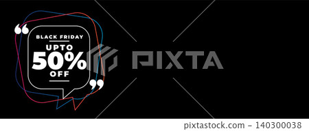 black friday half price offer banner with chat logo in line style black friday half price offer banner with chat logo in line style 140300038